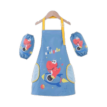 Rasharia childrens smock apron painting bib waterproof anti-dirty baby girl boy painting child sleeves