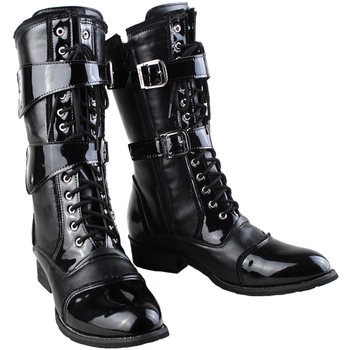 Martin boots youth high leather boots increase height trend fashion
