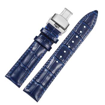 Suitable for citizen longines tissot blue leather strap