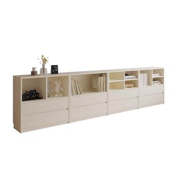 Internet celebrity hot white solid wood short bookcase light luxury cabinet