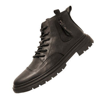 Padasso british style lace-up round toe martin boots for men
