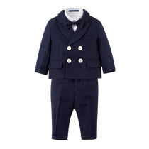 Romon boy flower girl dress suit host childrens suit suit summer flower girl suit British style suit