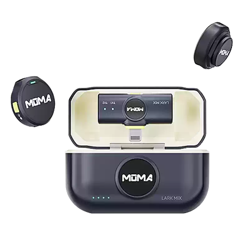 美品MOMA マイク猛玛 Lark MIX纽扣无线领夹式麦克风收音录音直播猛犸 国补15%】 猛玛LARK MIX纽扣无线夹领式麦克风直播迷你收音