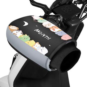 Winter electric handlebar cover plus velvet to keep warm, windproof and waterproof