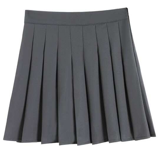 Gray pleated skirt women's new autumn and winter style skirt