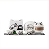 Panda Travel Tea Set One Pot Three Cups Quick Cup