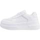 Daphne low-top round-head casual white shoes