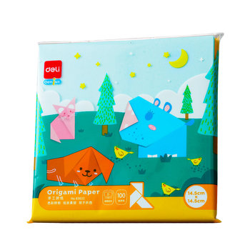 Deli origami colored paper set square