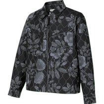 Nike Mens Fashion Trend Printed Sports Casual Loose Lapel Versatile Thin Cotton Clothes FN2673-010