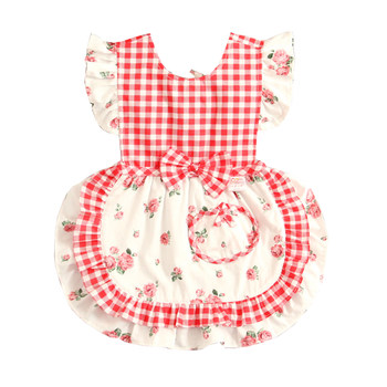 Baby girl princess blouse eating clothes waterproof pure cotton