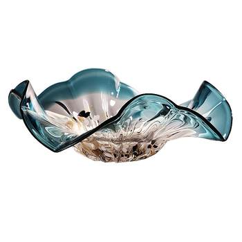 European creative lotus colored glass fruit plate