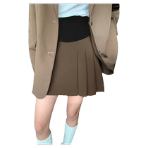 Maternity wear autumn wear 2024 new fashion temperament age reduction slimming high waist belly skirt adjustable short skirt