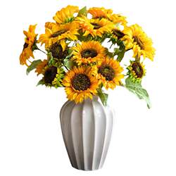 Simulated Sunflower Bouquet, High-End Oil Painting, Sunflower, Light Luxury, Van Gogh, European-Style Artificial Flowers, Decorative Living Room Art Ornaments