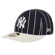 (Self-operated) New Era new MLB striped two-color NY baseball hat flat brim sun hat trendy