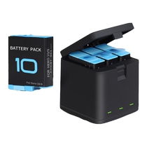 Suitable for gopro12 battery gopro11 10 9 8 7 6 5 three-charge charger gopro10 battery gopro9 retractable charger 8 batteries