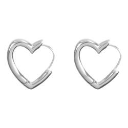 925 sterling silver geometric love earrings earrings women's INS style design high-end simple temperament Korean version