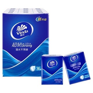 Vinda super tough handkerchief paper 8 sheets, 4 layers, 36 packs affordable