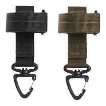 Outdoor tactical waist hanging glove storage cable tie anti-lost hanging buckle work nylon carabiner key chain belt hook