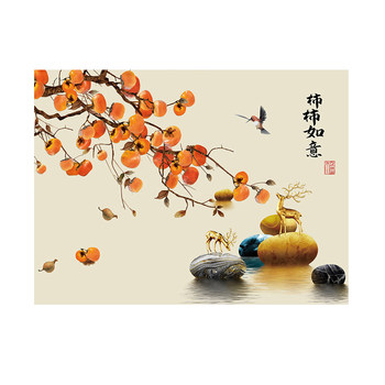 New chinese style persimmon persimmon wishful decorative stickers