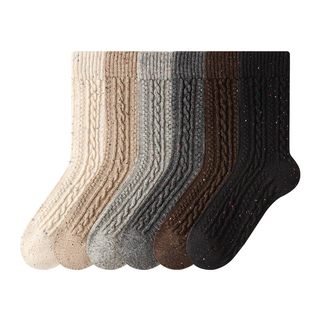 Extra thick wool socks for women, autumn and winter mid-calf socks