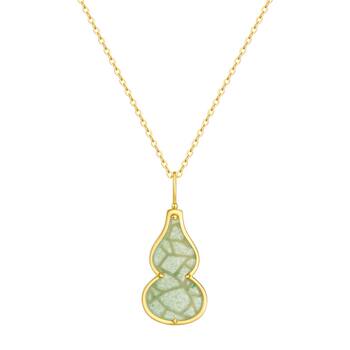 Yi series small ice gourd 18k gold necklace