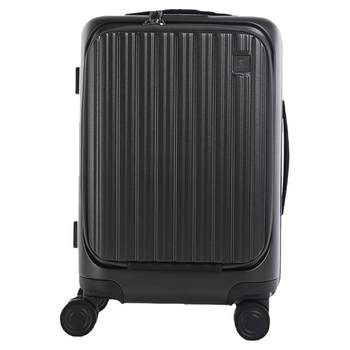 Crown aluminum frame front opening trolley suitcase
