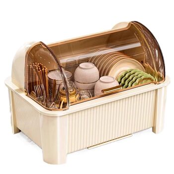 Dish storage rack, cupboard, household kitchen drain storage rack, tableware, bowl, chopsticks, dustproof storage box, bowl, plate, chopsticks
