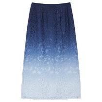 YINER 2024 summer new style French mesh embroidered gradient lace skirt