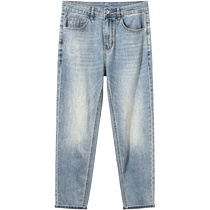 Cloth Legends Lesel Sky Silk Cotton Summer New Thin Jeans Submen Loose Straight Barrel Casual Long Pants