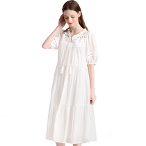 Dantino Maternity Dress Small Loose Belly Covering Temperament Age Reduction Large Size Mid-Length Skirt 2024 New Style