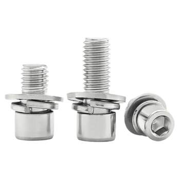 201 stainless steel hexagon three-combination screw