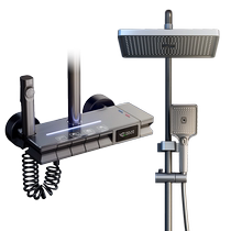 Shower shower set bathroom full copper bath household constant temperature pressurized rain shower bathroom bathroom exposed installation 3459