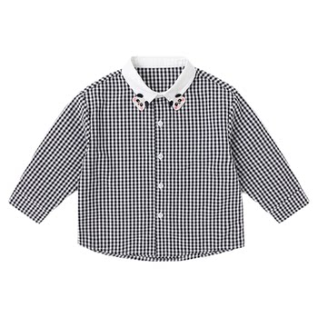 Dudujia children's clothing shirt plaid outer wear inner wear boys and girls tops baby clothes boys and children casual