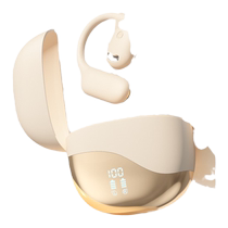 True bone conduction Bluetooth headset wireless ear-hook type suitable for Sony non-in-ear sports running noise reduction 2024 new model