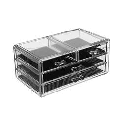 Japanese-Style Phototherapy Gel Acrylic Drawer-Type Storage Box for Nail Art Accessories, Journaling Tape, and Cosmetics Organization