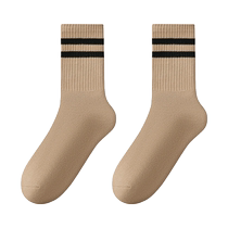 Socks mens mid-calf socks autumn and winter warm cotton socks sweat-absorbent and velvet thickened boys towel socks spring and autumn mens growth socks