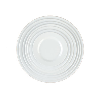 Pomememelamine plate 10 inch pure white