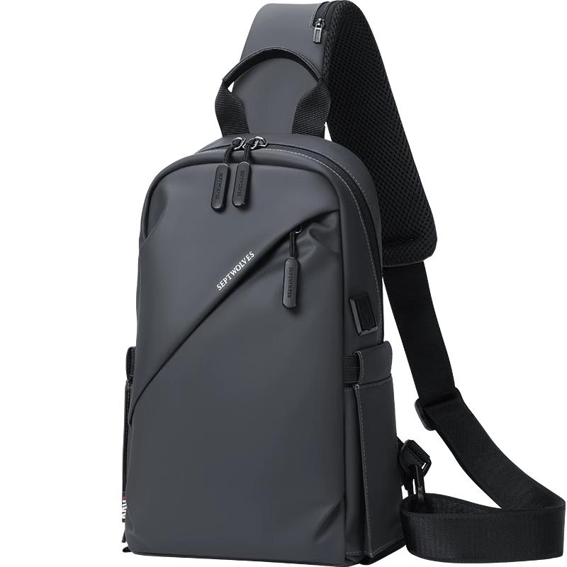 Septwolves Men's Shoulder Bag Casual and Versatile Chest Bag