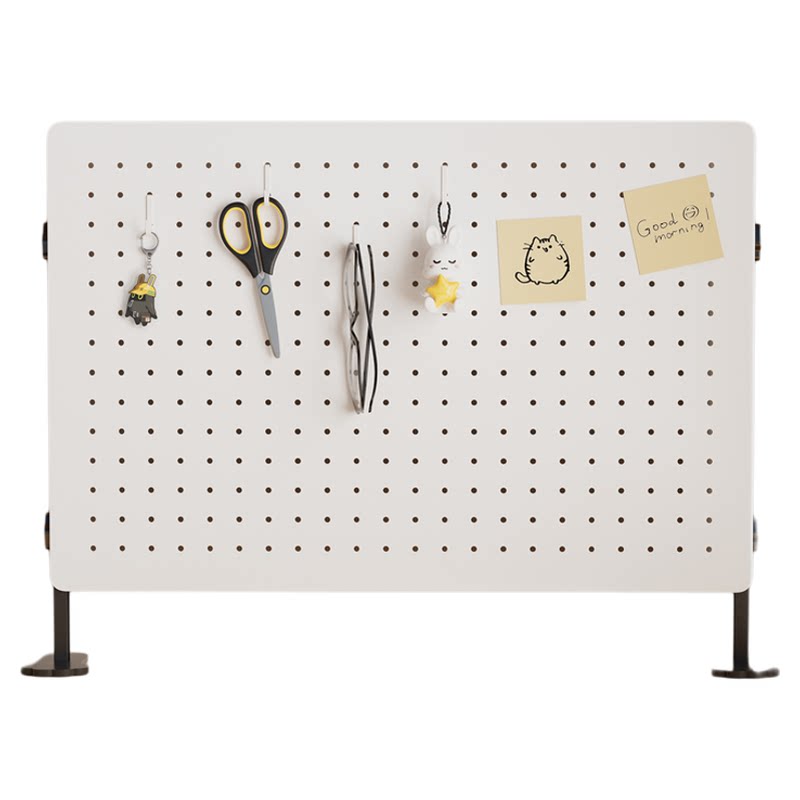 Perforated board desktop desk office vertical storage partition table rack accessories punch-free clip-on customization