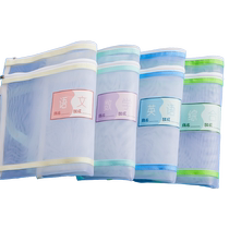 Subject Classification Document Bag Large Capacity Double-layer Zipper Homework Bag Primary School Transparent Mesh A4 Information Bag Chinese Mathematics and English Subject Book Bag Student Subject Tuition Bag Test Paper Storage Bag