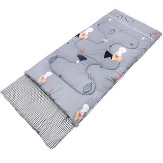 Adult pure cotton sleeping bag with four thicknesses and machine washable