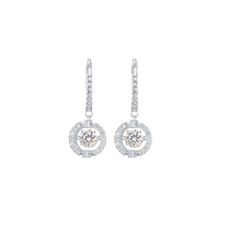 Swarovski beating heart Una earrings European and American light luxury high-end temperament jewelry accessories