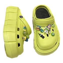 ລະດັບສູງ Crocs ແມ່ຍິງ Summer Baotou ເຄິ່ງຈອກ Outerwear ບໍ່ເລື່ອນງາມຫນາ soled ອິນເຕີເນັດສະເຫຼີມສະຫຼອງທີ່ນິຍົມເກີບຫ້ອງການ