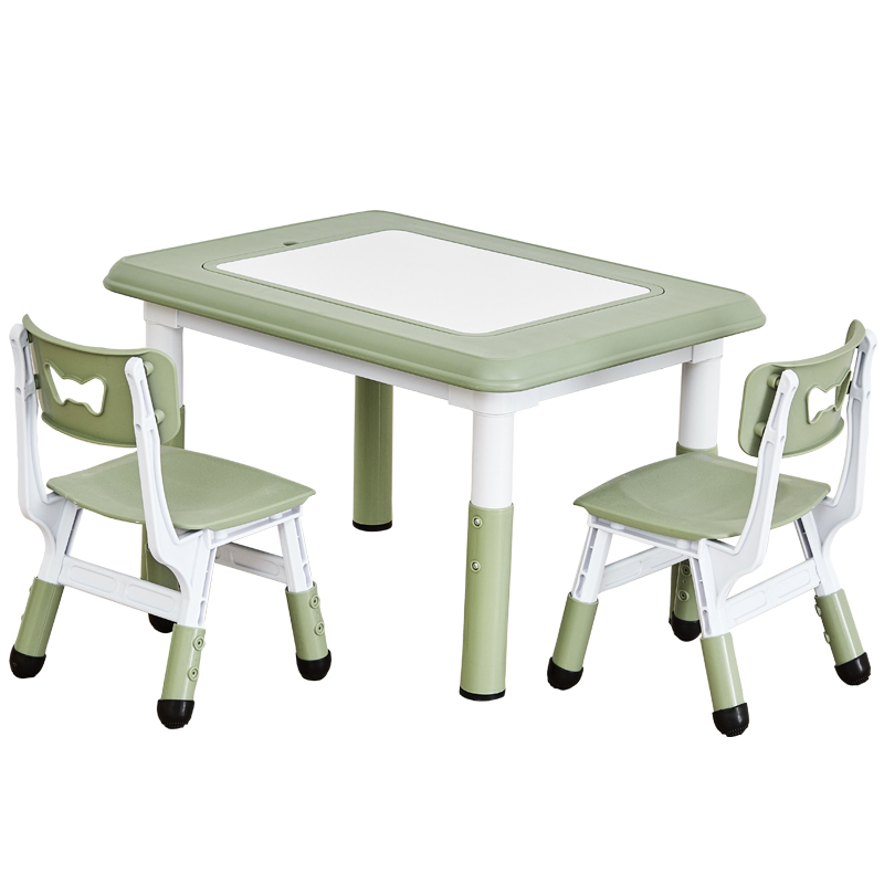 Liftable plastic dining and painting baby children's table and chair