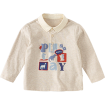 (Same style in the mall) David Bella childrens long-sleeved T-shirt 2024 autumn boys POLO shirt pure cotton top