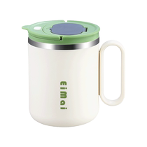 Water Cup Office Girls 2023 New Stainless Steel Mug Covered Spoon Cup High-Looking Coffee Cup Y668