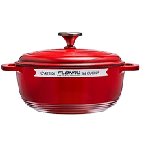 (Self-operated) FLONAL colorful cast iron pot stew pot household small soup pot non-stick pot induction cooker smoldering pot enamel