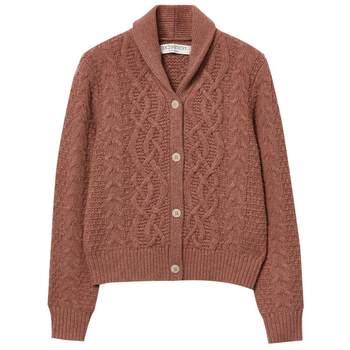 ຂໍ້ຍົກເວັ້ນຂອງແມ່ຍິງພາກຮຽນ spring ແລະດູໃບໄມ້ລົ່ນ knitted cardigan wool twist ການອອກແບບຄົນອັບເດດ: sweater ສັ້ນສໍາລັບແມ່ຍິງ