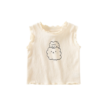 Fan Hunting Girl Vest Summer Clothing Children Sleeveless Blouse Children Outwear Baby Punch Bottom Inner Lap T-shirt Summer Thin