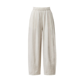 Yiyang linen cool feeling cocoon pants women's 2026 summer new style nine-point high waist slim harem loose casual pants